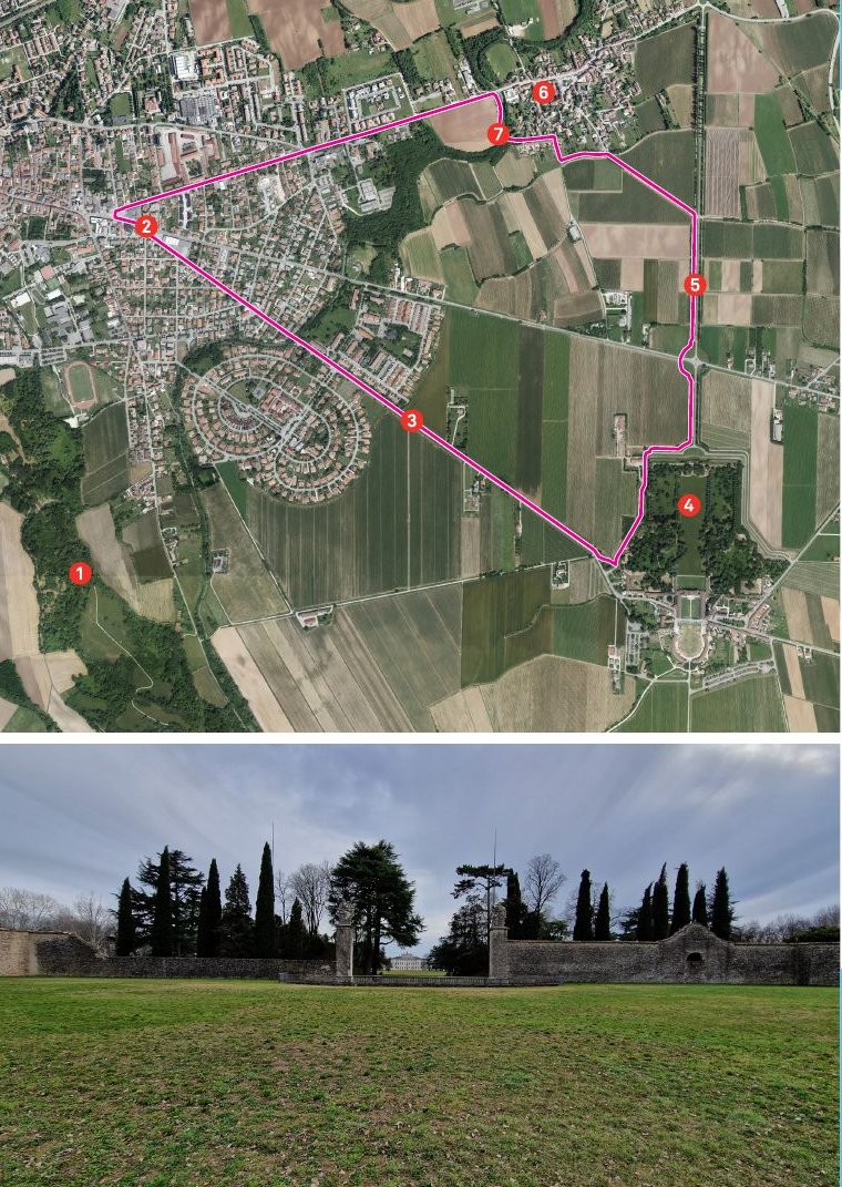 Mappa del percorso di Codroipo