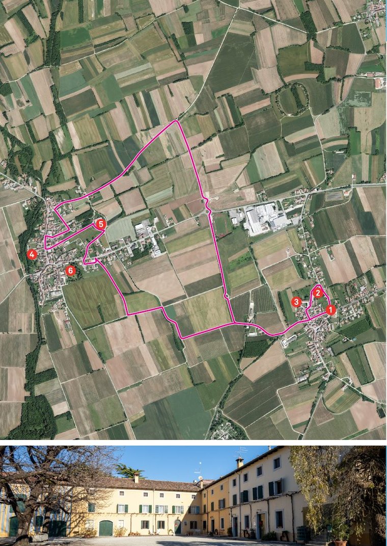 Mappa del percorso di Mereto di Tomba